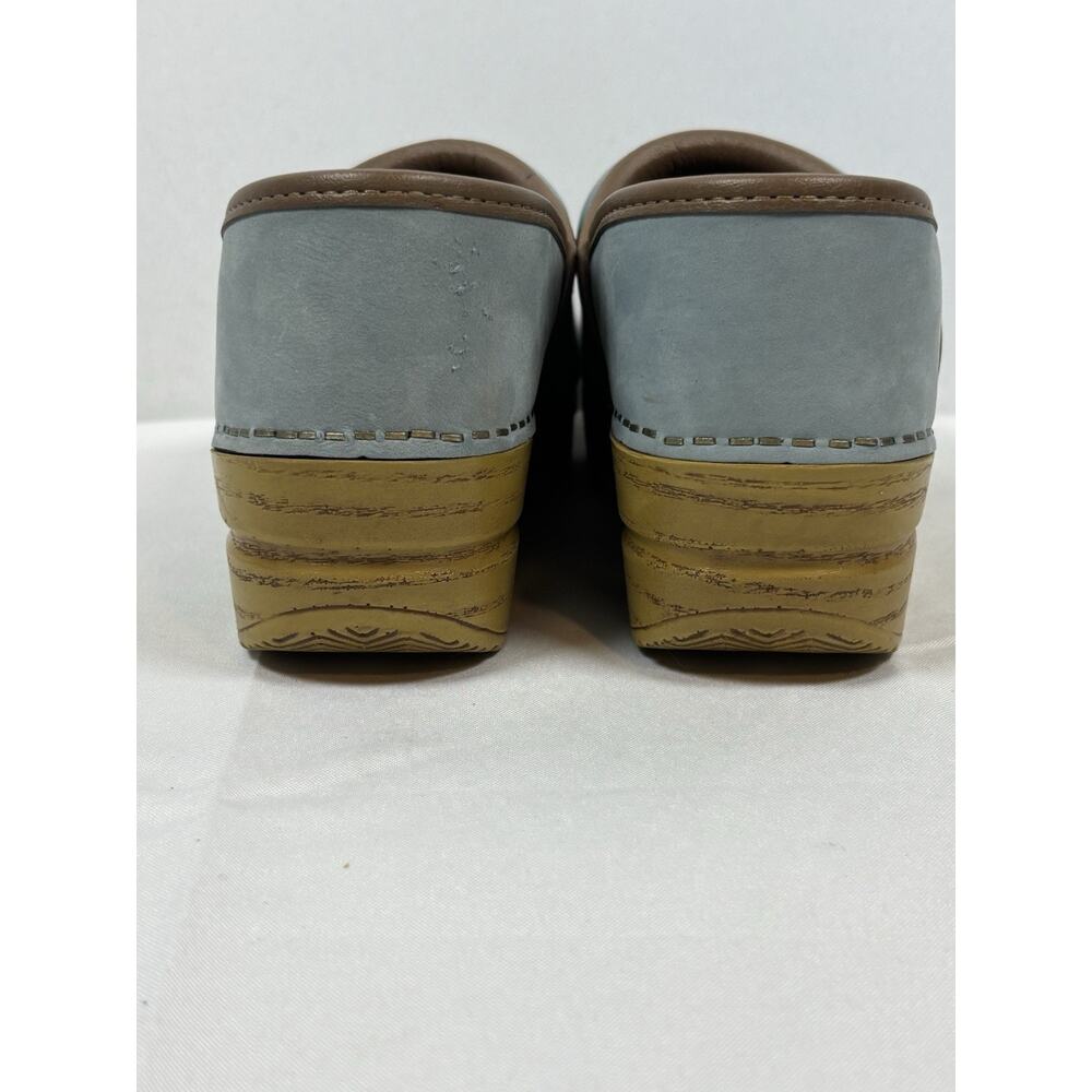 Dansko Twin Pro Dog Walkers Milled Nubuck Womens Clogs Blue/Brown Size 37 - Picture 8 of 15
